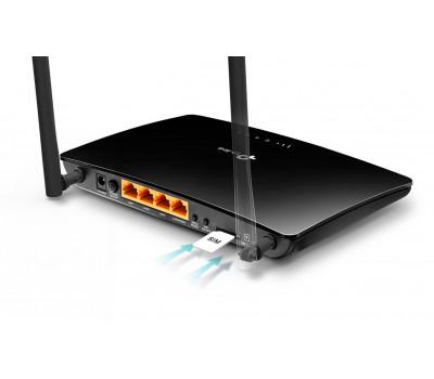 3G/LTE Wi-Fi роутер TP-Link Archer MR500, AC1200, LTE cat. 6, с антеннами, черный. Wi-Fi 2,4/5 гГц