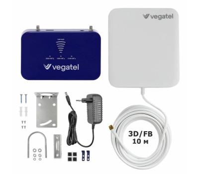 Комплект.Усилитель Vegatel 3-диапазонный 1800/2100/2600 мГц.