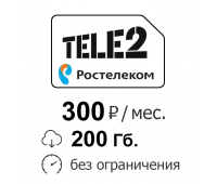 Ростелеком 200 Гб. - 300 руб./мес.