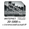 TELE2 от 20 до 1000 Гб.  (статический ip - опция)